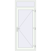 REHAU EURO 60 900x2200 mm RAL 9016 Traffic white two-sided
