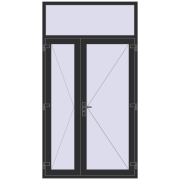 REHAU EURO 60 1400x2600 mm ANTHRACITE_GREY_GLATT two-sided