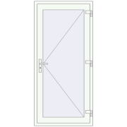 REHAU EURO 60 900x1900 mm RAL 9016 Traffic white two-sided