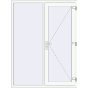 ENERGY-SAVING REHAU SYNEGO 1600x2100 mm RAL 9016 Traffic white two-sided