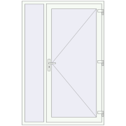 DOOR ALU STANDARD 72 1400x2100 mm RAL 9016 Traffic white two-sided