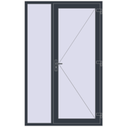 OPTIMUM REHAU BRILLANT 1400x2240 mm ANTHRACITE_GREY_STRUKTURAL two-sided