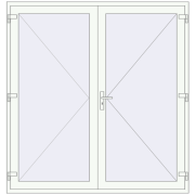 DOOR ALU STANDARD 72 2000x2100 mm RAL 9016 Traffic white two-sided