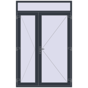 OPTIMUM REHAU BRILLANT 1550x2380 mm ANTHRACITE_GREY_STRUKTURAL two-sided