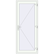 REHAU EURO 60 900x2200 mm RAL 9016 Traffic white two-sided