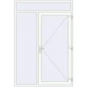 REHAU EURO 60 1630x2380 mm RAL 9016 Traffic white two-sided