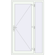 REHAU EURO 60 1200x2000 mm RAL 9016 Traffic white two-sided
