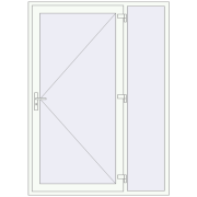 ENERGY-SAVING REHAU SYNEGO 1600x2200 mm RAL 9016 Traffic white two-sided