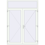 DOOR ALU STANDARD 72 1750x2500 mm RAL 9016 Traffic white two-sided