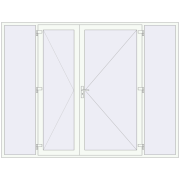 ENERGY-SAVING REHAU SYNEGO 3000x2300 mm RAL 9016 Traffic white two-sided