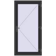 REHAU EURO 60 1000x2000 mm ANTHRACITE_GREY_GLATT two-sided