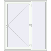 REHAU EURO 60 1700x2000 mm RAL 9016 Traffic white two-sided