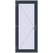 REHAU EURO 60 900x2100 mm ANTHRACITE_GREY_STRUKTURAL two-sided