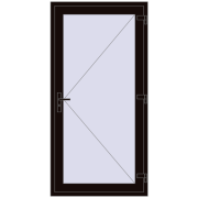 REHAU EURO 60 1000x2000 mm BLACK_BROWN two-sided