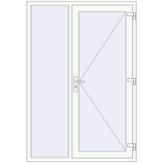 Uși de intrare 1400x2050 mm DOOR ALU STANDARD 72 RAL 9016 Traffic white two-sided