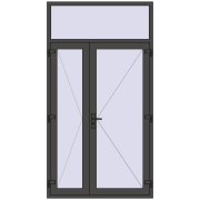REHAU EURO 60 1400x2600 mm BASALT_GREY two-sided