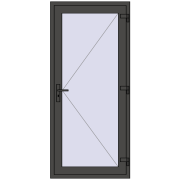 REHAU EURO 60 900x2000 mm BASALT_GREY two-sided