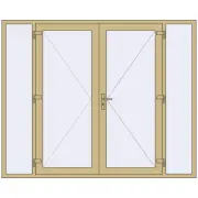 DOOR ALU STANDARD 72 2400x1950 mm RAL 1000 Green beige two-sided
