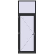 OPTIMUM REHAU BRILLANT 960x2800 mm ANTHRACITE_GREY_GLATT two-sided