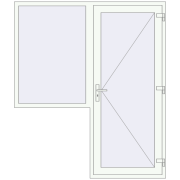 Uși de intrare 1800x2100 mm OPTIMUM REHAU BRILLANT RAL 9016 Traffic white two-sided