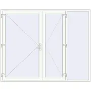 DOOR ALU STANDARD 72 2600x2100 mm RAL 9016 Traffic white two-sided