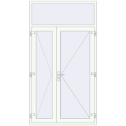 REHAU EURO 60 1400x2600 mm RAL 9016 Traffic white two-sided