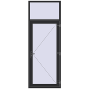 OPTIMUM REHAU BRILLANT 1000x2700 mm ANTHRACITE_GREY_GLATT two-sided