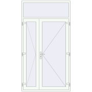 REHAU EURO 60 1400x2600 mm RAL 9016 Traffic white two-sided
