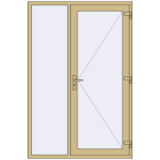 DOOR ALU STANDARD 72 1400x2100 mm RAL 1000 Green beige two-sided