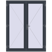 OPTIMUM REHAU BRILLANT 1600x2050 mm ANTHRACITE_GREY_STRUKTURAL two-sided