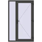 REHAU EURO 60 1300x2100 mm BASALT_GREY two-sided REHAU EURO 60 1300x2100 mm BASALT_GREY two-sided