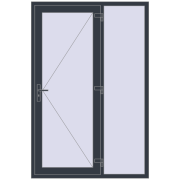 OPTIMUM REHAU BRILLANT 1400x2100 mm ANTHRACITE_GREY_STRUKTURAL two-sided