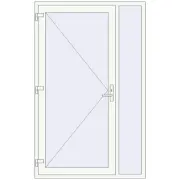 DOOR ALU STANDARD 72 1350x2150 mm RAL 9016 Traffic white two-sided DOOR ALU STANDARD 72 1350x2150 mm RAL 9016 Traffic white two-sided