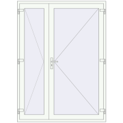 DOOR ALU STANDARD 72 1600x2180 mm RAL 9016 Traffic white two-sided