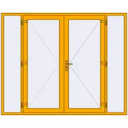 DOOR ALU STANDARD 72 2400x1950 mm RAL 1003 Signal yellow two-sided DOOR ALU STANDARD 72 2400x1950 mm RAL 1003 Signal yellow two-sided
