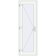 REHAU EURO 60 700x2100 mm RAL 9016 Traffic white two-sided