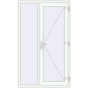 OPTIMUM REHAU BRILLANT 1200x2000 mm RAL 9016 Traffic white two-sided