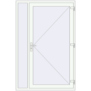 REHAU EURO 60 1400x2100 mm RAL 9016 Traffic white two-sided