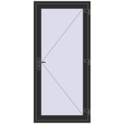 REHAU EURO 60 980x2100 mm BLACK_STRUCTURAL two-sided