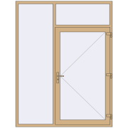 DOOR ALU STANDARD 72 1800x2340 mm RAL 1001 Beige two-sided