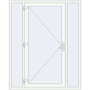 REHAU EURO 60 1700x2100 mm RAL 9016 Traffic white two-sided REHAU EURO 60 1700x2100 mm RAL 9016 Traffic white two-sided