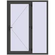 ENERGY-SAVING REHAU SYNEGO 1600x2100 mm BASALT_GREY two-sided