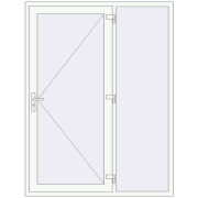 OPTIMUM REHAU BRILLANT 1600x2100 mm RAL 9016 Traffic white two-sided