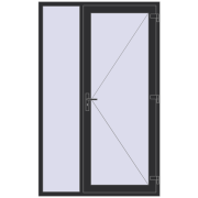 OPTIMUM REHAU BRILLANT 1400x2240 mm ANTHRACITE_GREY_GLATT two-sided