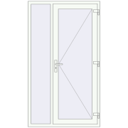 REHAU BRILLANT BUSINESS 1200x2100 mm RAL 9016 Traffic white two-sided