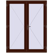 OPTIMUM REHAU BRILLANT 1600x2050 mm BLACK_CHERRY two-sided