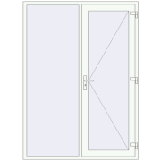 REHAU EURO 60 1600x2200 mm RAL 9016 Traffic white two-sided