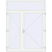 DOOR ALU STANDARD 72 2000x2600 mm RAL 9016 Traffic white two-sided