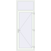 REHAU EURO 60 950x2660 mm RAL 9016 Traffic white two-sided