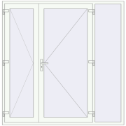 OPTIMUM REHAU BRILLANT 2100x2130 mm RAL 9016 Traffic white two-sided OPTIMUM REHAU BRILLANT 2100x2130 mm RAL 9016 Traffic white two-sided